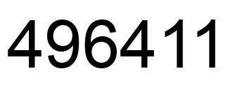 Number 496411 black image