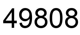 Number 49808 black image