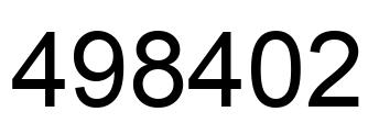 Number 498402 black image