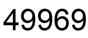 Number 49969 black image