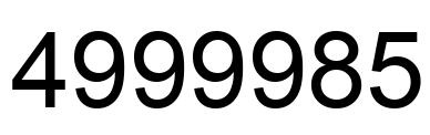 Número 4999985 imagen negro