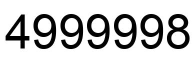 Número 4999998 imagen negro