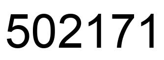 Number 502171 black image