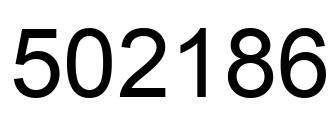 Number 502186 black image