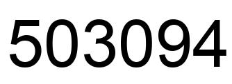 Number 503094 black image
