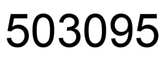 Number 503095 black image