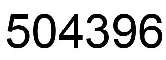 Number 504396 black image