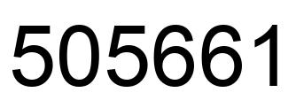 Number 505661 black image
