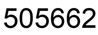 Number 505662 black image