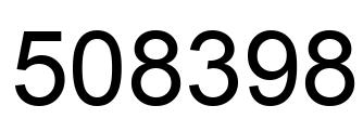 Número 508398 imagen negro