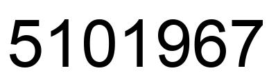 Number 5101967 black image