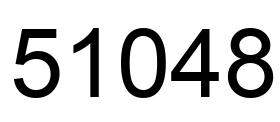 Number 51048 black image