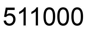 Number 511000 black image