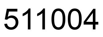 Number 511004 black image