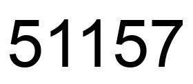 Number 51157 black image