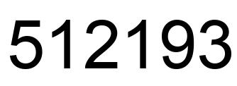 Number 512193 black image