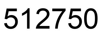 Number 512750 black image