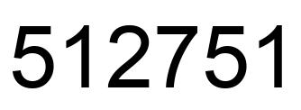 Number 512751 black image