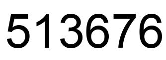Número 513676 imagen negro