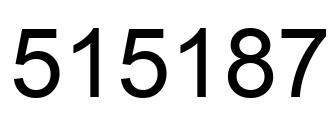 Número 515187 imagen negro