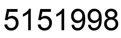Número 5151998 imagen negro