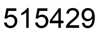 Number 515429 black image