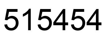 Number 515454 black image