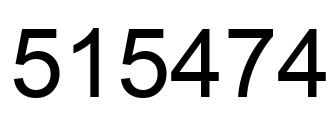 Number 515474 black image