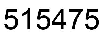 Number 515475 black image