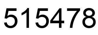 Number 515478 black image