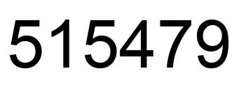 Number 515479 black image