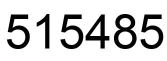 Number 515485 black image