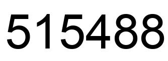 Número 515488 imagen negro