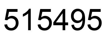 Number 515495 black image