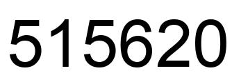 Number 515620 black image