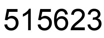 Number 515623 black image