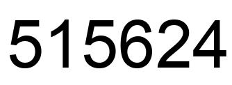 Number 515624 black image