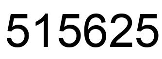 Number 515625 black image