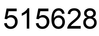 Number 515628 black image