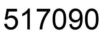 Number 517090 black image