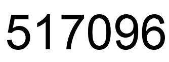 Number 517096 black image