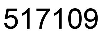Number 517109 black image