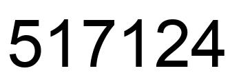 Number 517124 black image