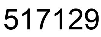 Number 517129 black image