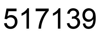 Número 517139 imagen negro