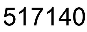 Número 517140 imagen negro