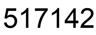 Número 517142 imagen negro