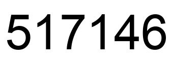 Number 517146 black image