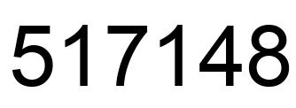 Number 517148 black image