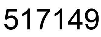 Number 517149 black image